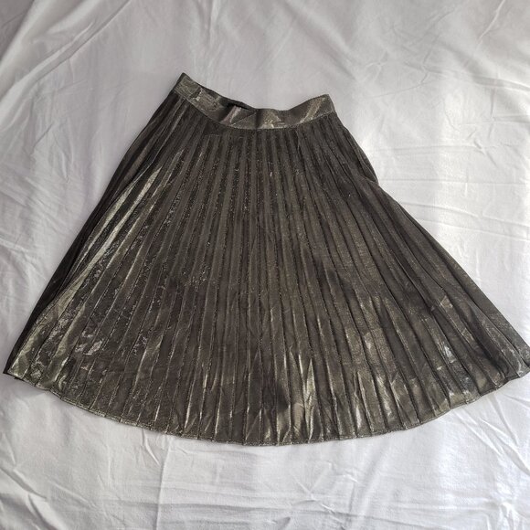 Gold Pleated Star Shine Midi Skirt [Lulu’s] [Size M] - Picture 4 of 5
